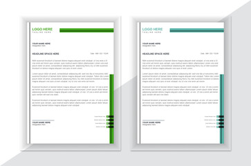 Simple Professional Business Letterhead Template in Unique Style and Attractive Color Variations.