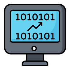 Obraz premium Code Rate Line Color Icon