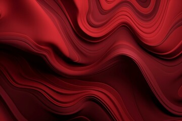 Red scarlett lines liquid wavy background. Stylish image of lava liquid stripes wallpaper. Generative AI