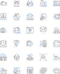 Hold and surplus line icons collection. Excess, Reserve, Retain, Stockpile, Abundance, Surfeit, Cache vector and linear illustration. Room,Sufficiency,Hoard outline signs set