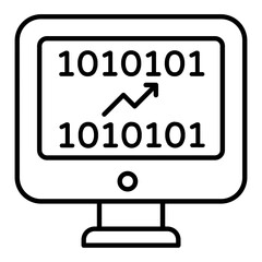 Code Rate Thin Line Icon