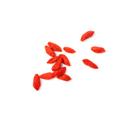 Goji Berry Isolated, Lycium Barbaru, Chinese Wolfberry, Barbary Matrimony Vine Berries, Red Medlar