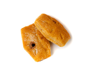 Small Italian Puff Pastry Isolated. Puff Pastries Biscuits, Mini Sweet Bakery