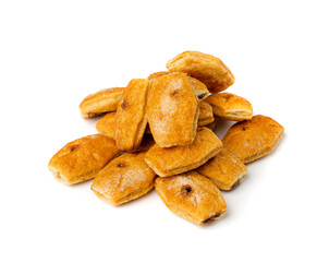 Small Italian Puff Pastry Isolated. Puff Pastries Biscuits, Mini Sweet Bakery