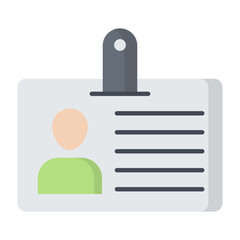 Identity Card Flat Icon