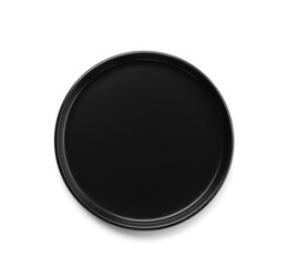 Black plate isolated on white background