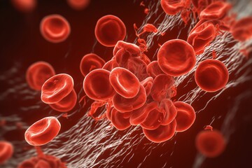Platelets clotting blood. Generative AI