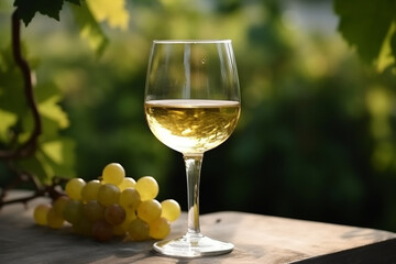 taça de vinho com uvas com fundo desfocado 