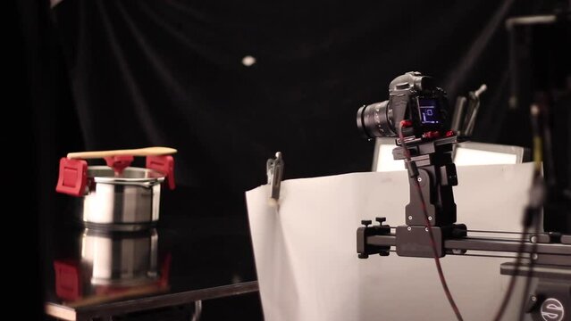 camera on a motorized slider