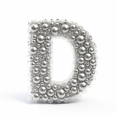 Letter D made with bubbles, Generative AI