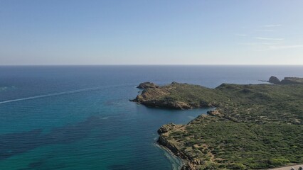 Fototapeta premium plages turquoises d'Es Grau sur l'île de Minorque, Parc Naturel de s'Albufera