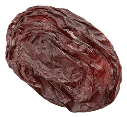 Raisin isolated on white background, full depth of field