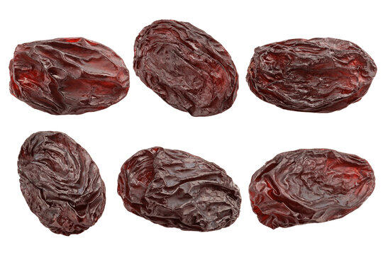 Raisin isolated on white background, full depth of field