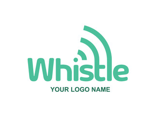 whistle logo design icon vector illustration