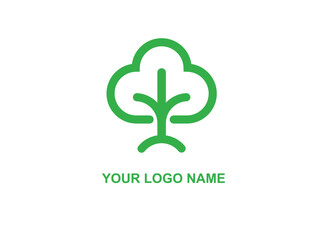 Tree vector icon. Nature trees vector illustration logo design.