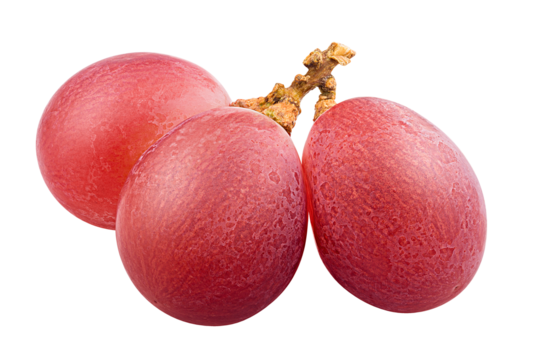 Red grape, isolated on white background, full depth of field