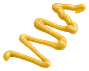 mustard isolated on white background, full depth of field