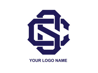 Letters S and C or SC line logo design. Linear minimal stylish emblem. Luxury elegant vector element. Premium business logotype. Graphic alphabet symbol for corporate business identity