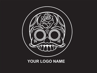 Vintage mexican sugar skulls set