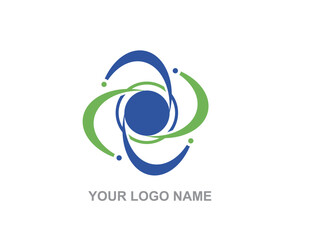 Neutron Atom Logo Icon Design Vector Stock. Science Atom Logo Design Pro Vector