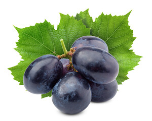 purple grape, isolated on white background, full depth of field