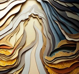 Background abstract cut paper cardboard. Generative AI