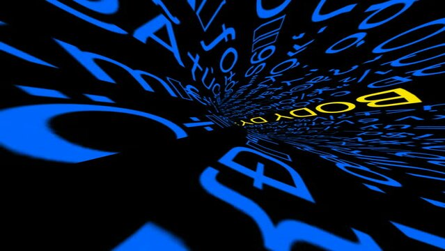 Mental disorder tunnel - body dysmorphic vertical video