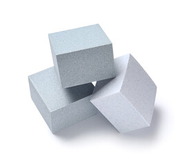 Decorative podiums isolated on white background