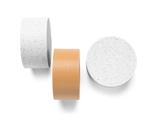 Decorative podiums isolated on white background