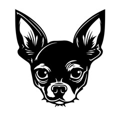Chihuahua Logo Monochrome Design Style
