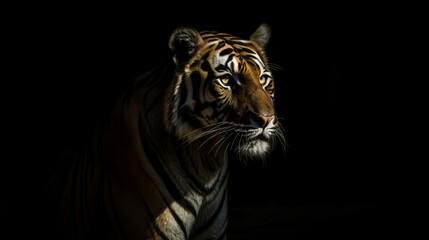 Fototapeta na wymiar Bengal tiger. Illustration AI Generative.