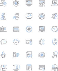 Safety line icons collection. Protection, Security, Precaution, Assurance, Caution, Resistance, Defense vector and linear illustration. Shield,Guard,Safety outline signs set