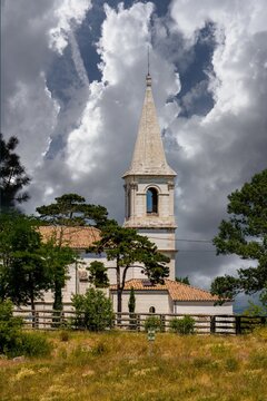 A rural church near Las Grands Saillans France, along the Rhone River.