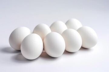 white eggs on white. Generative AI