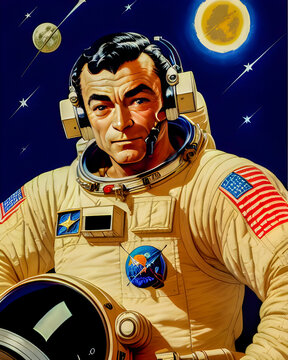 Astronauts Backgrounds Vintage