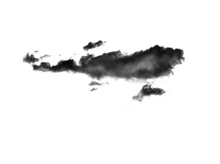 Black smoke, cloud or fog on transparent background of smokey flare, realistic steam gas, mist explosion with a particle powder spray design element or texture isolated of png format image