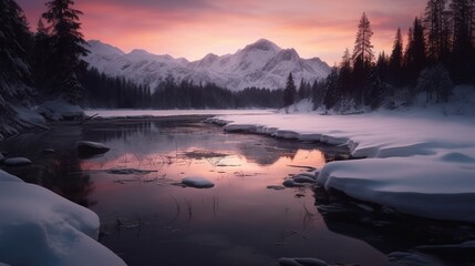 sunrise over the mountains