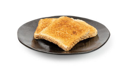 Bread Toasts Isolated, Toasted Sandwich Square Slices, Loaf Pieces for Toast on White Background