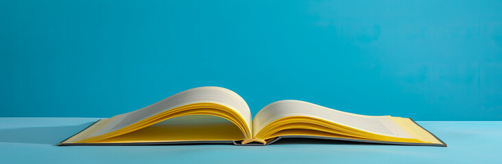 book on a blue background