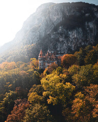 Imperial Castle hidden among the autumn - obrazy, fototapety, plakaty