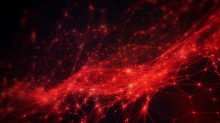 Futuristic red line for tech background, music festival day. Generative AI, Generative, AI