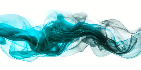 Abstract blue wave isolated on a white backgroud – modern design banner – Generative ai