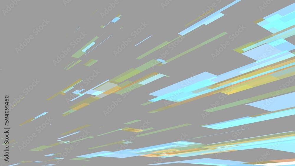 Poster abstract background or screensaver on a pc from colored planes. rendering an image.