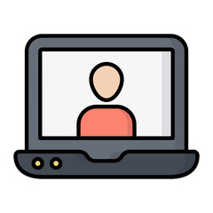 Laptop Line Color Icon