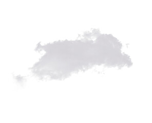 Mist, white cloud and fog isolated on transparent background gas, steam or explosion with smoke design. Dust, puff vaping or pollution for climate change or light air in cutout or png