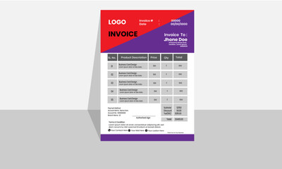  Vector design Invoice layout 