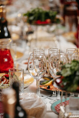 Preparing the dining table for the solemn event.
