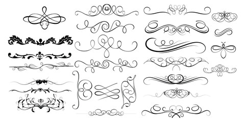 dividers vector set, icon, symbol, logo, clipart, isolated. vector illustration. vector illustration isolated on white background.