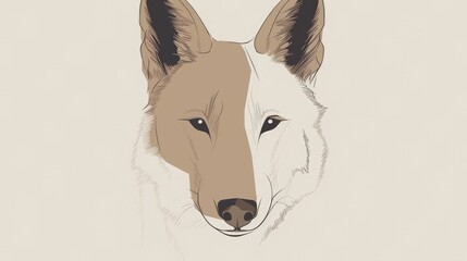 Minimalist outline art in neutral colors