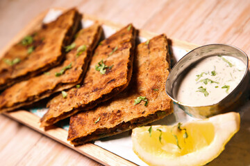 Shawama arrayes with cheese served in dish isolated on background top view of arabic food